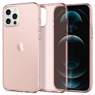 Genuine SPIGEN Crystal Flex Ultra Slim TPU Soft Cover for Apple iPhone 12 / iPhone 12 Pro (6.1-inch) Case [Colour:Rose Crystal]