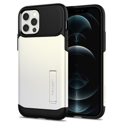 Genuine SPIGEN Slim Armor Heavy Duty Hard Cover for Apple iPhone 12 / iPhone 12 Pro (6.1-inch) Case [Colour:White]