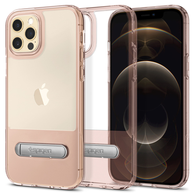 Genuine SPIGEN Slim Armor Essential S Hard Clear Cover for Apple iPhone 12 / iPhone 12 Pro (6.1-inch) Case [Colour:Rose Crystal]