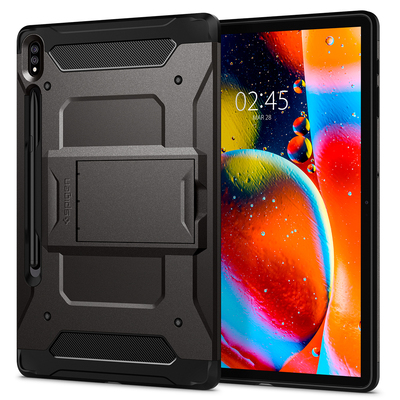 Genuine SPIGEN Tough Armor Pro Hard Cover for Samsung Galaxy Tab S8 Plus / S7 Plus / Tab S7 Plus 5G 12.4 Case [Colour:Gunmetal]