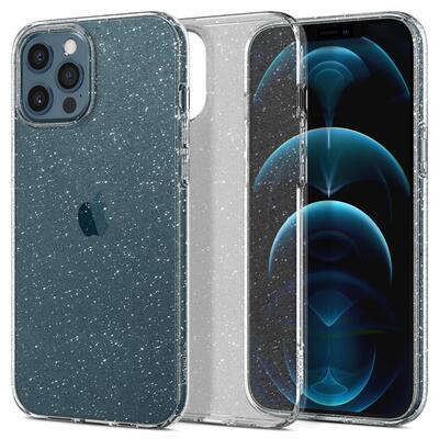 Genuine SPIGEN Liquid Crystal Glitter Slim Soft Cover for Apple iPhone 12 Pro Max (6.7-inch) Case [Colour:Crystal Quartz]