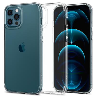 Genuine SPIGEN Ultra Hybrid Air Cushion Bumper Hard Cover for Apple iPhone 12 Pro Max (6.7-inch) Case [Colour:Clear]