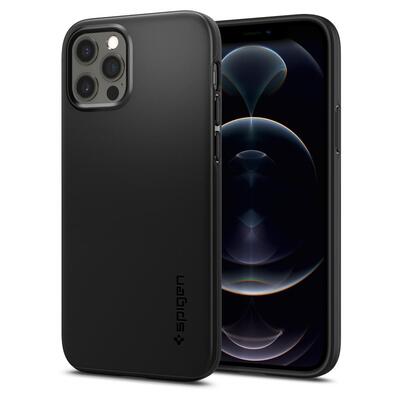 Genuine SPIGEN Ultra Thin Fit Slim Hard Cover for Apple iPhone 12 / iPhone 12 Pro (6.1-inch) Case [Colour:Black]