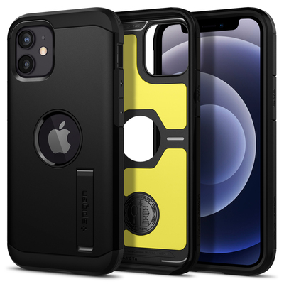 Genuine SPIGEN Tough Armor Impact Shock Proof Kickstand Hard Cover for Apple iPhone 12 mini (5.4-inch) Case [Colour:Black]