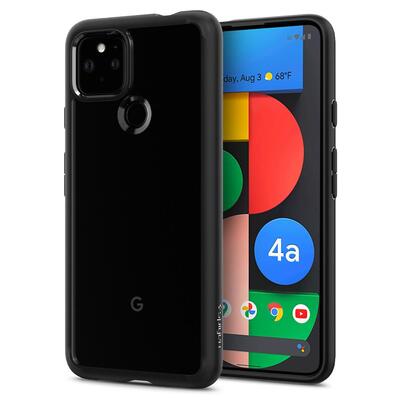 Genuine SPIGEN Ultra Hybrid Shockproof Clear Hard Cover for Google Pixel 4a 5G Case [Colour:Black]