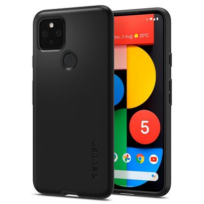 Genuine SPIGEN Ultra Thin Fit Exact Slim Hard Cover for Google Pixel 5 Case [Colour:Black]