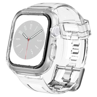 SPIGEN Liquid Crystal Pro Case + Strap Band for Apple Watch Series 9/8/SE2/7/6/SE/5/4 (41mm/40mm) [Colour:Clear]