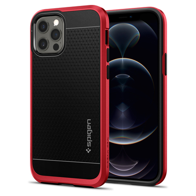 Genuine SPIGEN Neo Hybrid Dual Layer Premium Bumper TPU Cover for Apple iPhone 12 / iPhone 12 Pro (6.1-inch) Case [Colour:Red]