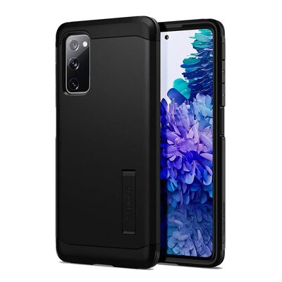 Genuine SPIGEN Tough Armor Heavy Duty Kickstand Cover for Samsung Galaxy S20 FE / 5G Case [Colour:Black]