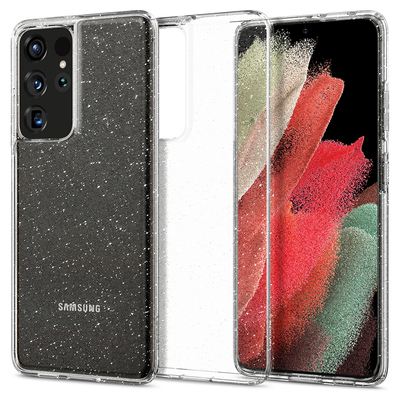 SPIGEN Liquid Crystal Glitter Case for Galaxy S21 Ultra [Colour:Crystal Quartz]
