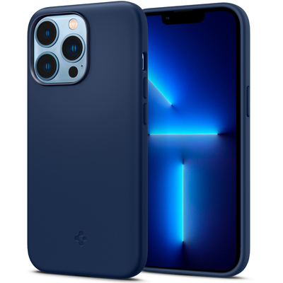 SPIGEN Silicone Fit Case for iPhone 13 Pro (6.1-inch) [Colour:Navy Blue]