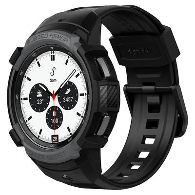 SPIGEN Rugged Armor Pro Case for Galaxy Watch 4 Classic 42mm [Colour:Charcoal Grey]