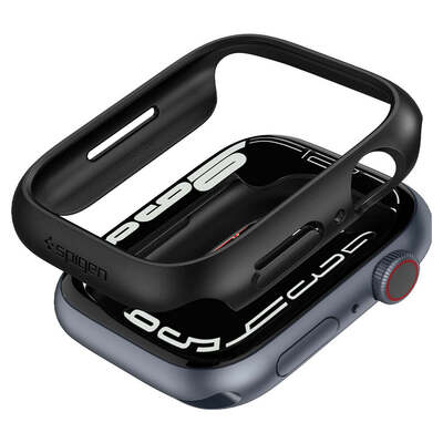 SPIGEN Thin Fit Case for Apple Watch Series 9/8/7 (45mm) [Colour:Black]