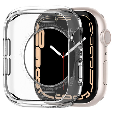 SPIGEN Liquid Crystal Case for Apple Watch Series SE3/9/8/SE2/7/6/SE/5/4 (45mm/44mm) [Colour:Clear]