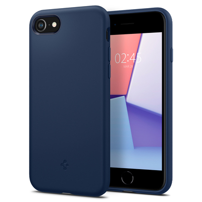 SPIGEN Silicone Fit Case for iPhone SE 2022 / SE 2020 / 8 / 7 [Colour:Navy Blue]