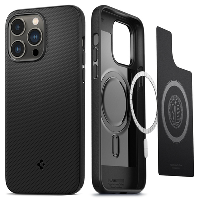 SPIGEN Core Armor Mag (MagFit) MagSafe Compatible Case for iPhone 14 Pro [Colour:Black]