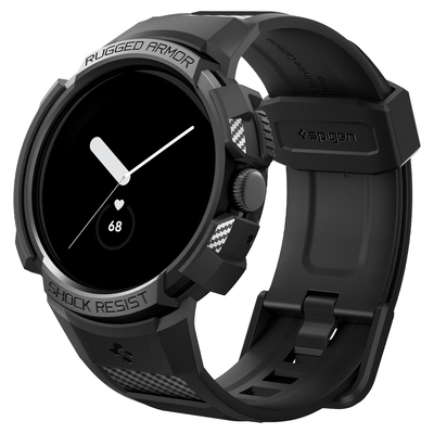 SPIGEN Rugged Armor Pro Case for Google Pixel Watch 3 41mm / 2 / 1 [Colour:Black]