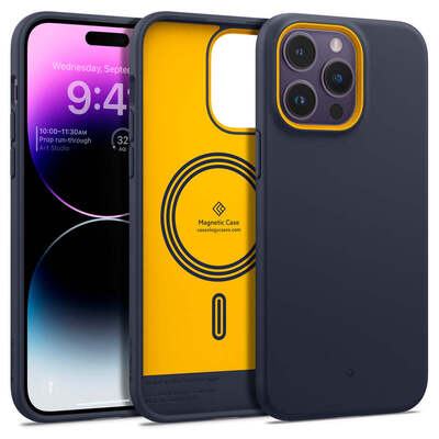 SPIGEN Caseology Nano Pop Mag MagSafe Compatible Case for iPhone 14 Pro Max [Colour:Blueberry Navy]