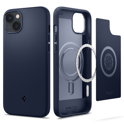 SPIGEN Mag Armor (MagFit) MagSafe Compatible Case for iPhone 14 Plus [Colour:Navy Blue]