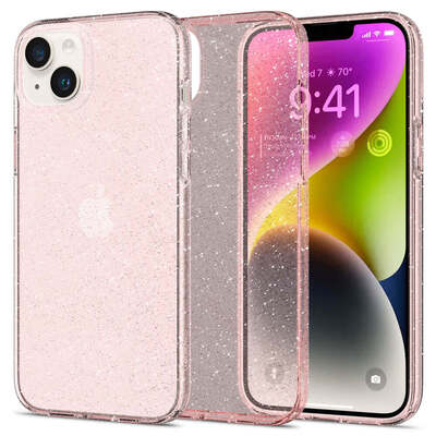 SPIGEN Liquid Crystal Glitter Case for iPhone 14 [Colour:Rose Quartz]