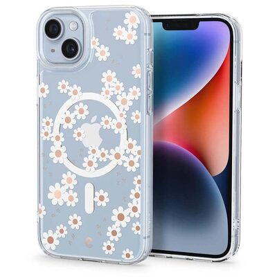 SPIGEN CYRILL Cecile Mag MagSafe Compatible Case for iPhone 14 [Colour:White Daisy]