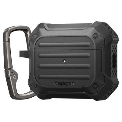 SPIGEN Tough Armor (MagFit) MagSafe Compatible Case for AirPods Pro 2 (2022/2023) (For USB-C/Lightening Cable) [Colour:Black]