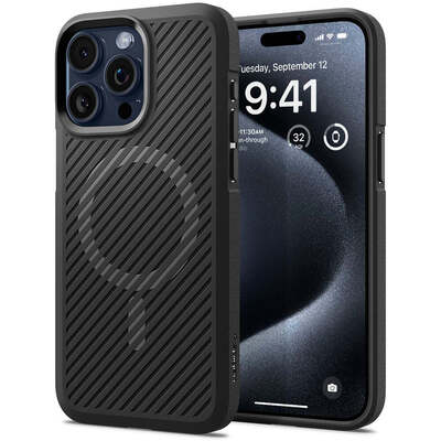 SPIGEN Core Armor (MagFit) MagSafe Compatible Case for iPhone 15 Pro [Colour:Black]