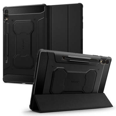 SPIGEN Rugged Armor Pro Case for Galaxy Tab S10 Plus / Tab S9 Plus 12.4 [Colour:Black]