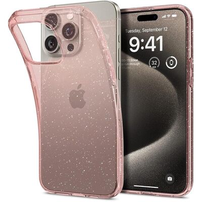 SPIGEN Liquid Crystal Glitter Case for iPhone 15 Pro Max [Colour:Rose Quartz]