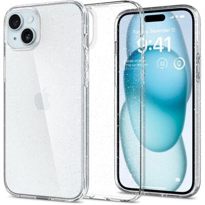 SPIGEN Liquid Crystal Glitter Case for iPhone 15 Plus [Colour:Crystal Quartz]
