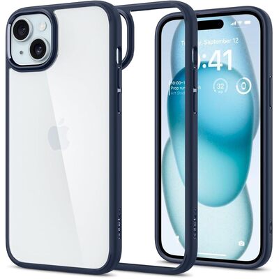 SPIGEN Ultra Hybrid Crystal Case for iPhone 15 Plus [Colour:Navy Blue]