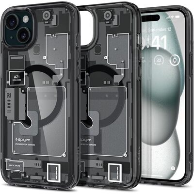 SPIGEN Ultra Hybrid Zero One (MagFit) MagSafe Compatible Case for iPhone 15 Plus [Colour:Zero One]