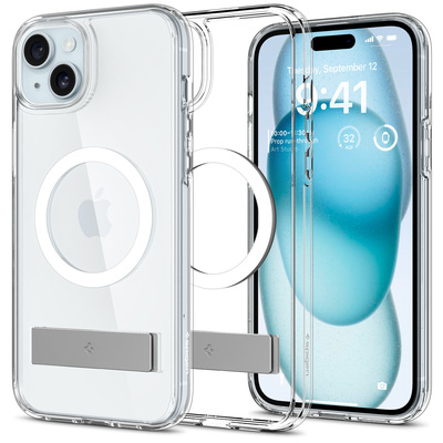 SPIGEN Ultra Hybrid S (MagFit) MagSafe Compatible Case for iPhone 15 Plus [Colour:White]