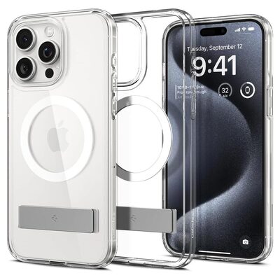 SPIGEN Ultra Hybrid S (MagFit) MagSafe Compatible Case for iPhone 15 Pro [Colour:White]