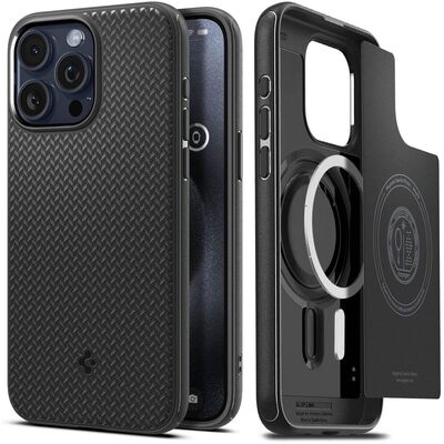SPIGEN Mag Armor (MagFit) MagSafe Compatible Case for iPhone 15 Pro [Colour:Black]