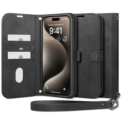 SPIGEN Wallet S Pro Case for iPhone 15 Pro [Colour:Black]