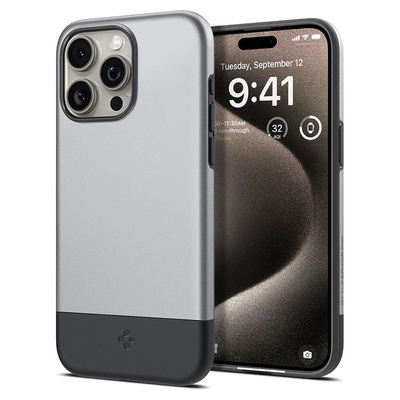SPIGEN Style Armor (MagFit) MagSafe Compatible Case for iPhone 15 Pro [Colour:Classic Silver]