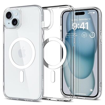 SPIGEN Ultra Hybrid (MagFit) MagSafe Compatible Case for iPhone 15 [Colour:White]