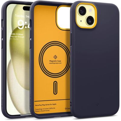 Caseology by SPIGEN Nano Pop Mag MagSafe Compatible Case for iPhone 15 [Colour:Blueberry Navy]