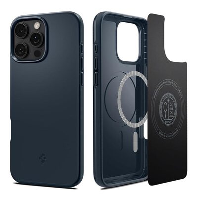 Spigen Thin Fit (MagFit) MagSafe Compatible for iPhone 16 Pro Max Case [Colour:Metal Slate]