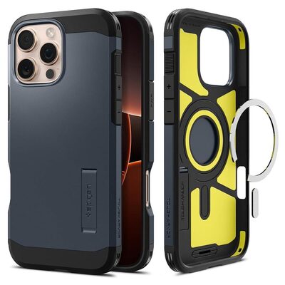 Spigen Tough Armor (MagFit) MagSafe Compatible for iPhone 16 Pro Max Case [Colour:Metal Slate]
