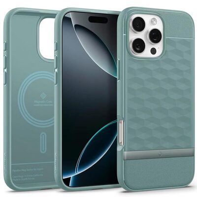 Caseology by SPIGEN Parallax Mag MagSafe Compatible for iPhone 16 Pro Max Case [Colour:Sage Green]