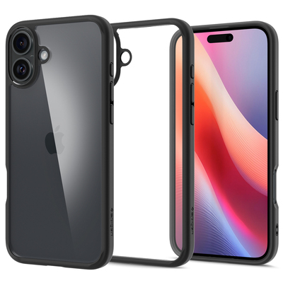 SPIGEN Ultra Hybrid for iPhone 16 Plus Case [Colour:Black]