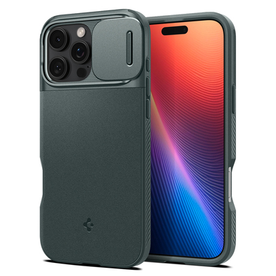 SPIGEN Optik Armor (MagFit) MagSafe Compatible for iPhone 16 Pro Case [Colour:Abyss Green]