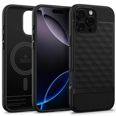 Caseology by SPIGEN Parallax Mag MagSafe Compatible for iPhone 16 Pro Case [Colour:Black]