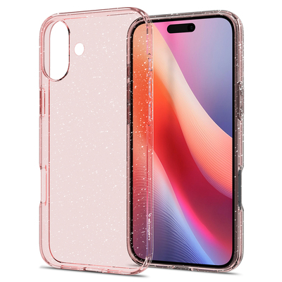 SPIGEN Liquid Crystal Glitter for iPhone 16 Case [Colour:Rose Quartz]