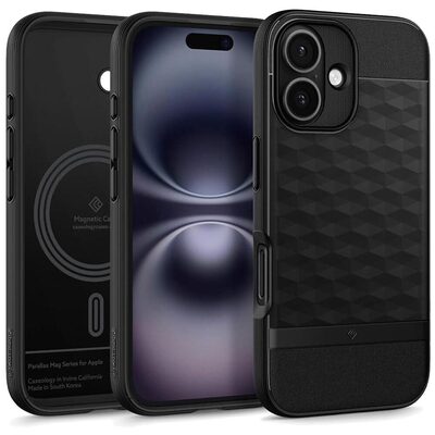 Caseology by SPIGEN Parallax Mag MagSafe Compatible for iPhone 16 Case [Colour:Black]