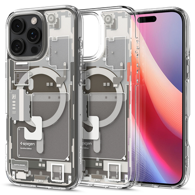 Spigen Ultra Hybrid Zero One (MagFit) MagSafe Compatible for iPhone 16 Pro Max Case [Colour:Zero One Natural Titanium]