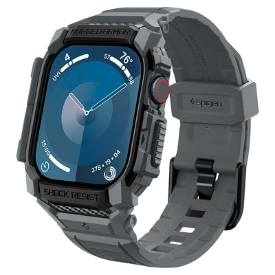 SPIGEN Rugged Armor Pro + Strap Band for Apple Watch Series 11 / 10 46mm Case [Colour:Dark Grey]