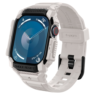 SPIGEN Rugged Armor Pro + Strap Band for Apple Watch Series 11 / 10 46mm Case [Colour:Dune Beige]